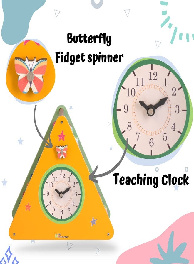 The Funny Mind 7-in-1 Wooden Activity Triangle for Kids & Toddlers | Educational Learning Toy with Abacus, Gears, Clock, Weather & Alphabets | Montessori-Inspired Activity Toy - Image 3